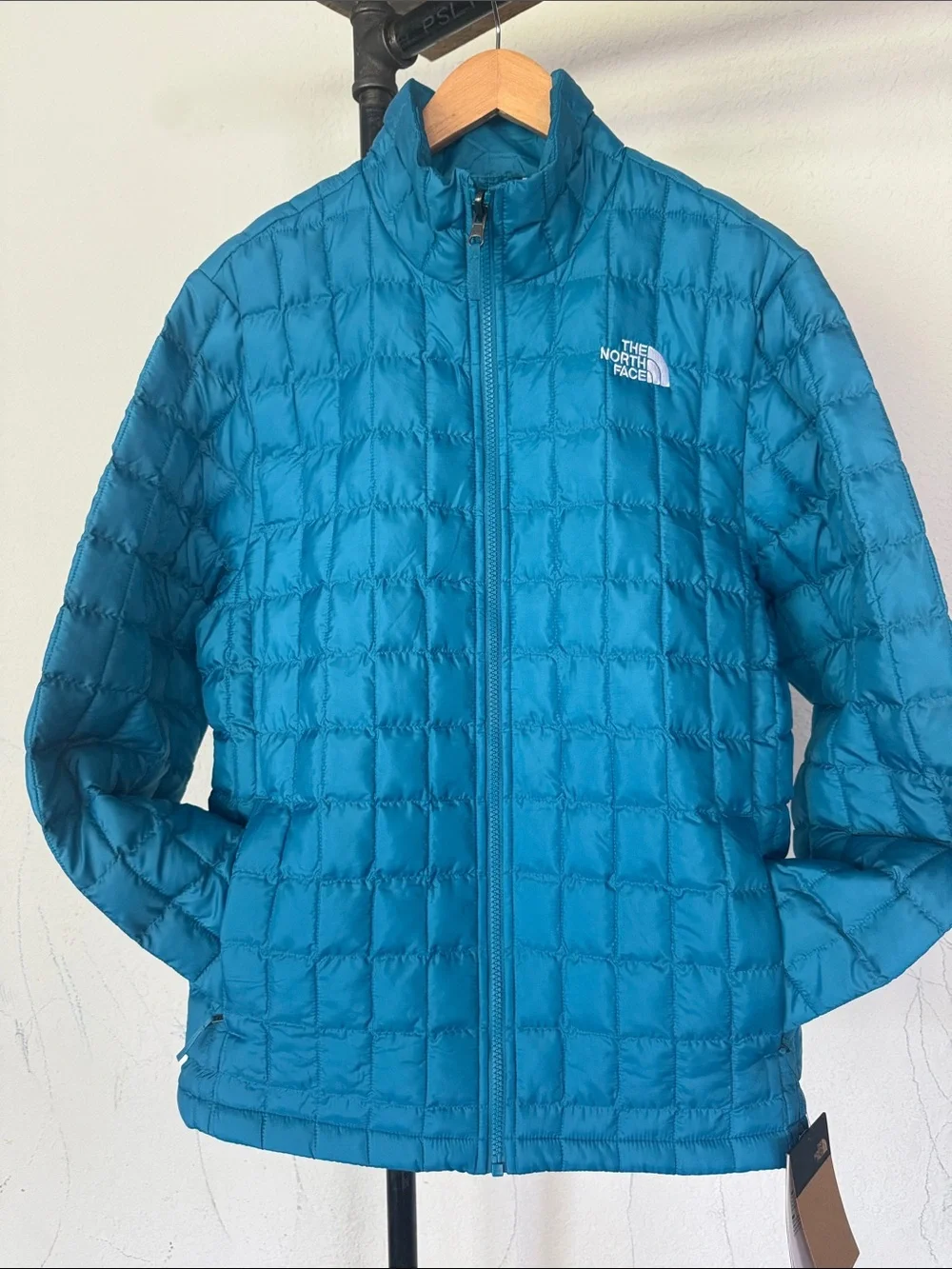 The North Face Mens Thermal Insulated Jacket Digital Steel Blue Travel .